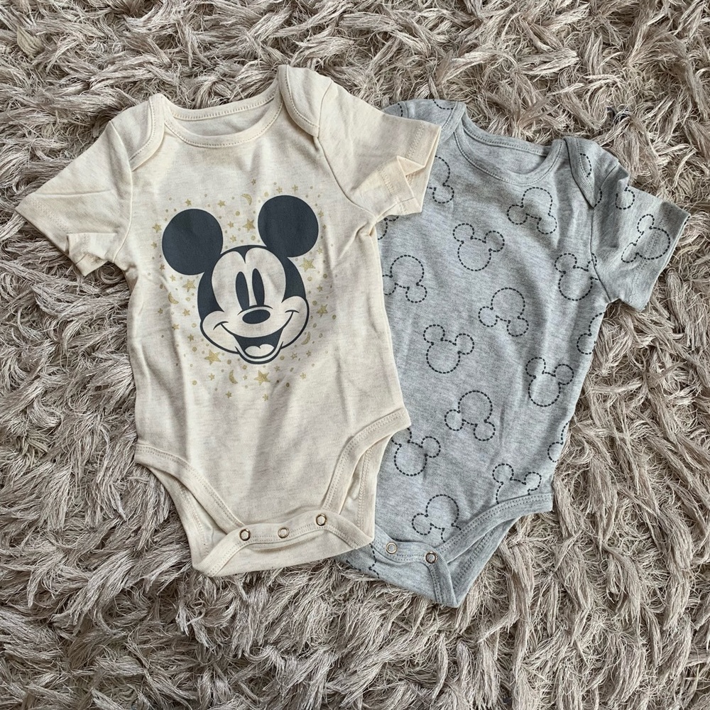 Disney Baby Mickey Mouse Bodysuits Set Size 12-18M